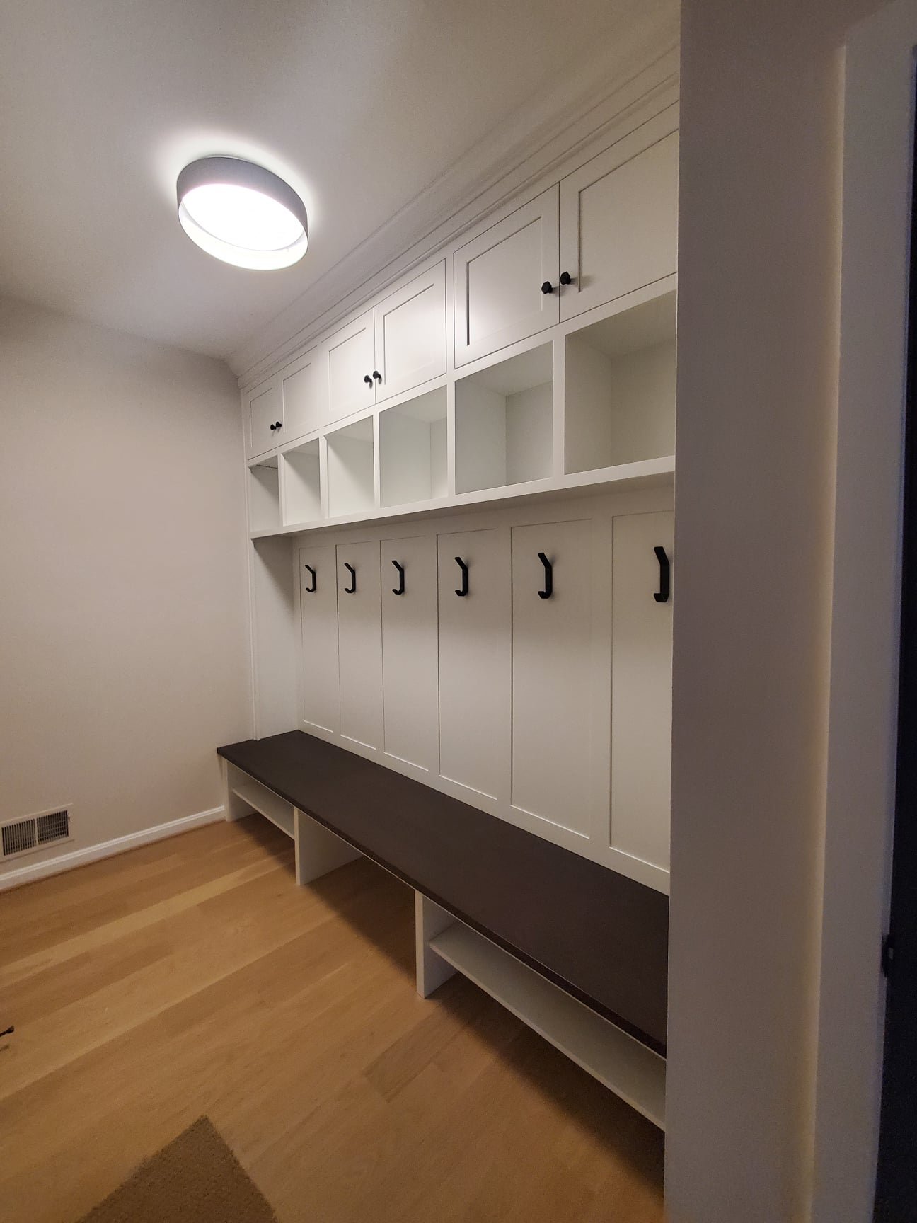 Butler's pantry cabinetry with counter and upper cabinets, Amish-made in PA
