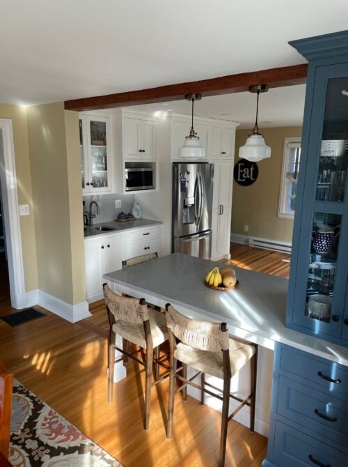 Custom Amish cabinetry detail, solid hardwood construction built by Choice Custom Cabinetry for Virginia client