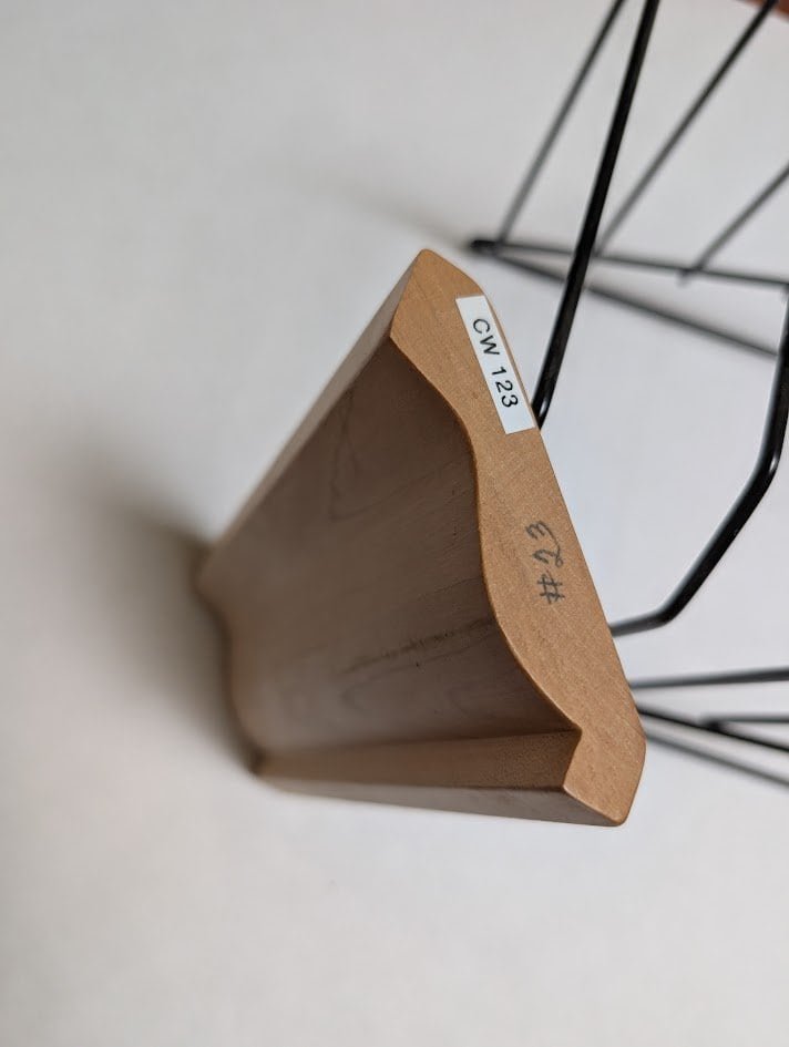 custom white oak crown molding profile diagram1