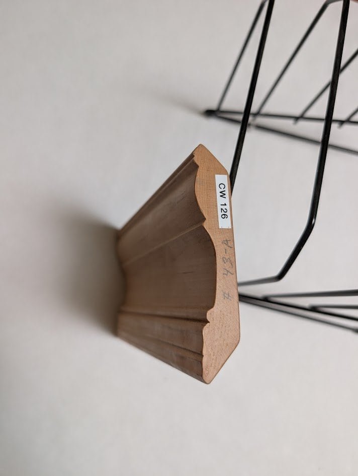 custom white oak crown molding profile diagram1