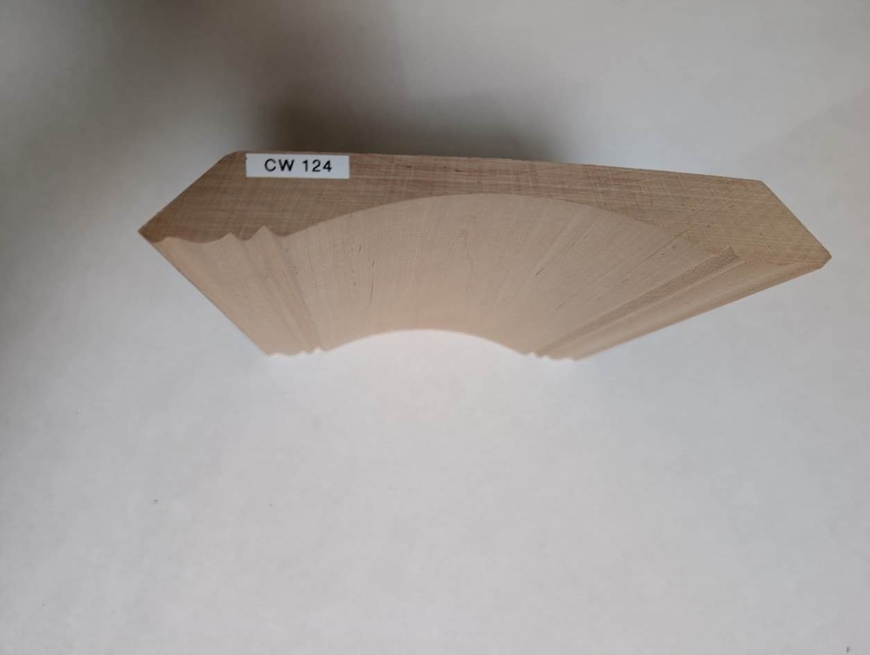 custom white oak crown molding profile diagram1