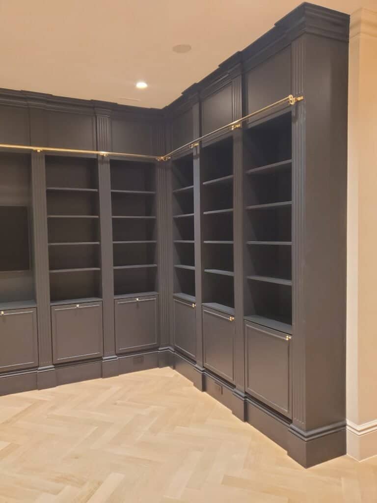 20260306 131333 Choice Custom Cabinetry & Design Custom Home Office Built-Ins Pennsylvania | Library Wall with Ladder | Choice Custom Cabinetry